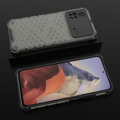 Silicone Transparent Frame Case Cover 360 Degrees AM2 for Xiaomi Redmi Note 11E Pro 5G Black