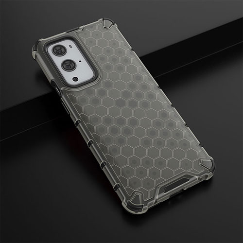 Silicone Transparent Frame Case Cover 360 Degrees AM3 for OnePlus 9 Pro 5G Black