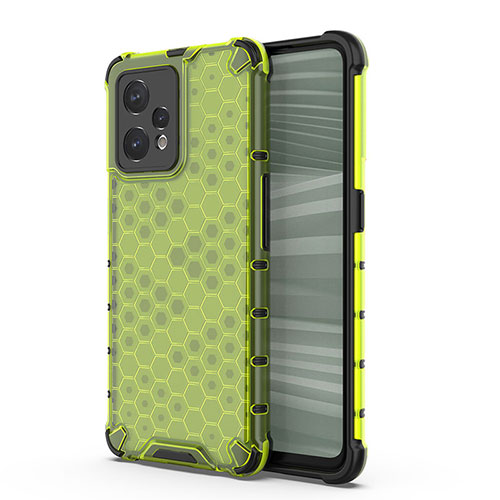 Silicone Transparent Frame Case Cover 360 Degrees AM3 for Realme 9 Pro+ Plus 5G Green