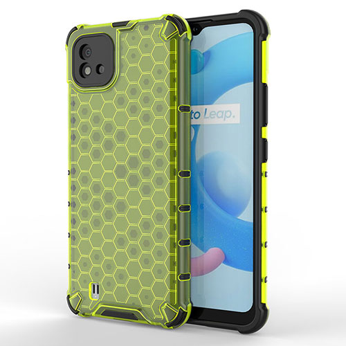 Silicone Transparent Frame Case Cover 360 Degrees AM3 for Realme C20 Green