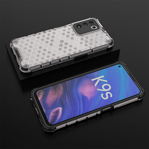 Silicone Transparent Frame Case Cover 360 Degrees AM3 for Realme Q3s 5G White