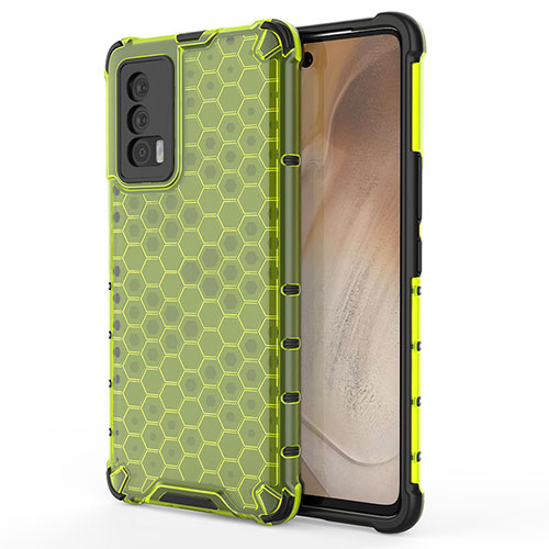 Silicone Transparent Frame Case Cover 360 Degrees AM3 for Vivo iQOO 7 India 5G Green