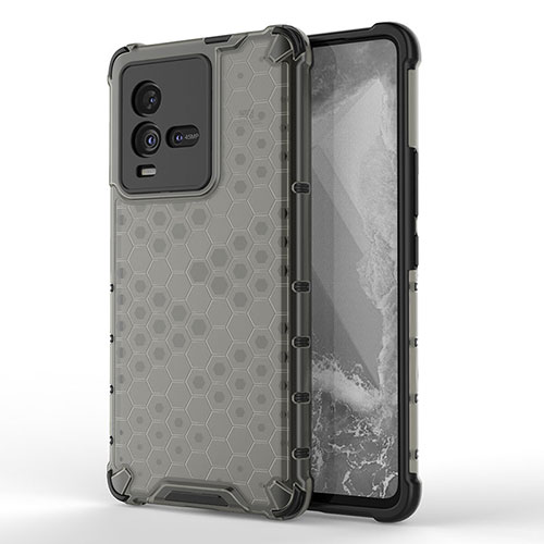 Silicone Transparent Frame Case Cover 360 Degrees AM3 for Vivo iQOO 9T 5G Black