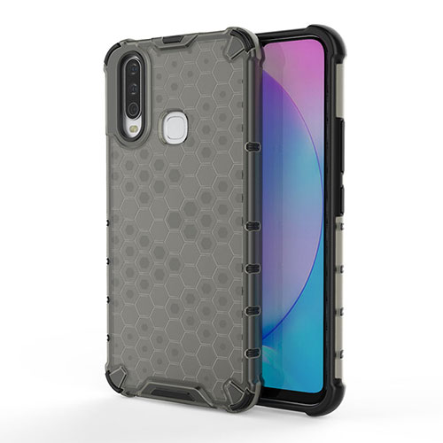 Silicone Transparent Frame Case Cover 360 Degrees AM3 for Vivo Y11 Black