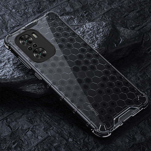 Silicone Transparent Frame Case Cover 360 Degrees AM3 for Xiaomi Mi 11i 5G Black