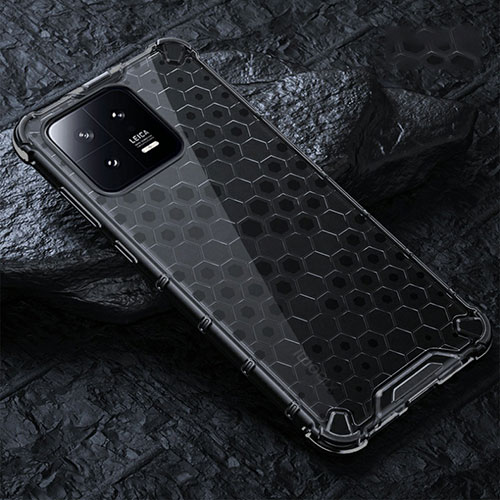 Silicone Transparent Frame Case Cover 360 Degrees AM3 for Xiaomi Mi 13 Pro 5G Black