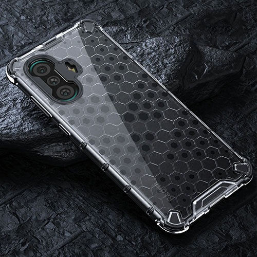 Silicone Transparent Frame Case Cover 360 Degrees AM3 for Xiaomi Redmi K40 Gaming 5G White