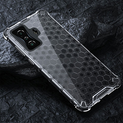 Silicone Transparent Frame Case Cover 360 Degrees AM3 for Xiaomi Redmi K50 Gaming 5G White