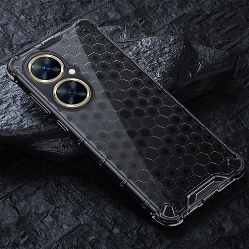 Silicone Transparent Frame Case Cover 360 Degrees AM4 for Huawei Nova 11i Black