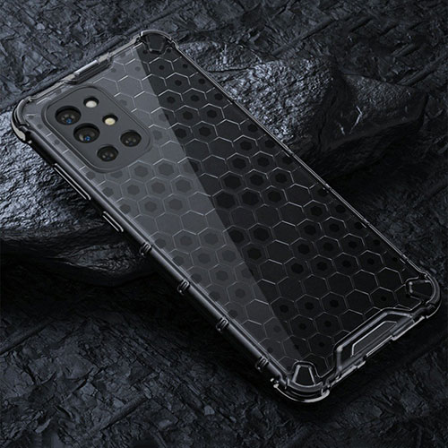 Silicone Transparent Frame Case Cover 360 Degrees AM4 for OnePlus 9R 5G Black