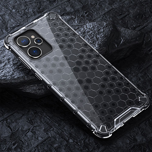 Silicone Transparent Frame Case Cover 360 Degrees AM4 for Realme 9i 5G Gray