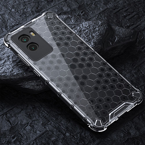 Silicone Transparent Frame Case Cover 360 Degrees AM4 for Vivo Y55s (2021) Gray