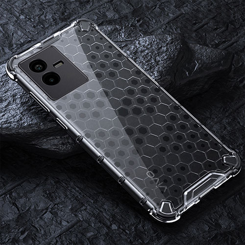 Silicone Transparent Frame Case Cover 360 Degrees AM4 for Vivo Y73t Gray