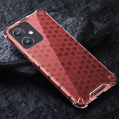 Silicone Transparent Frame Case Cover 360 Degrees AM4 for Xiaomi Redmi Note 12R Pro 5G Red