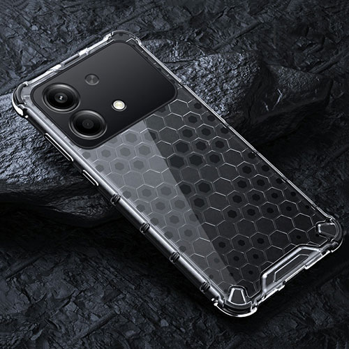 Silicone Transparent Frame Case Cover 360 Degrees AM4 for Xiaomi Redmi Note 13R Pro 5G Gray