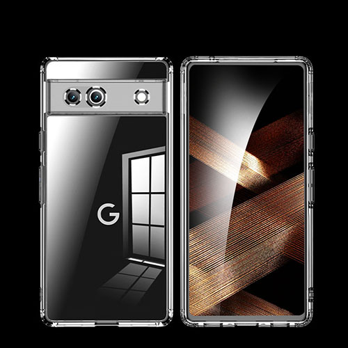 Silicone Transparent Frame Case Cover 360 Degrees WL3 for Google Pixel 7a 5G Clear