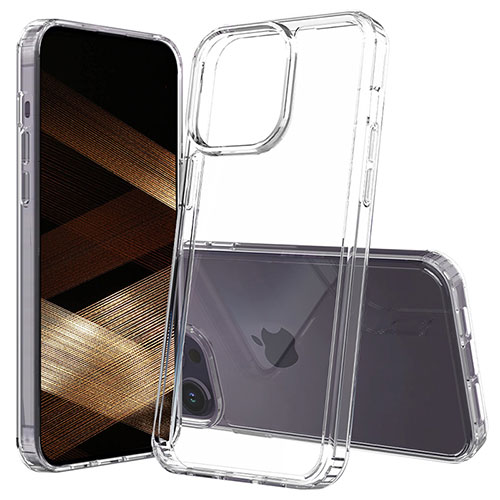 Silicone Transparent Frame Case Cover 360 Degrees ZJ2 for Apple iPhone 16 Pro Max Clear