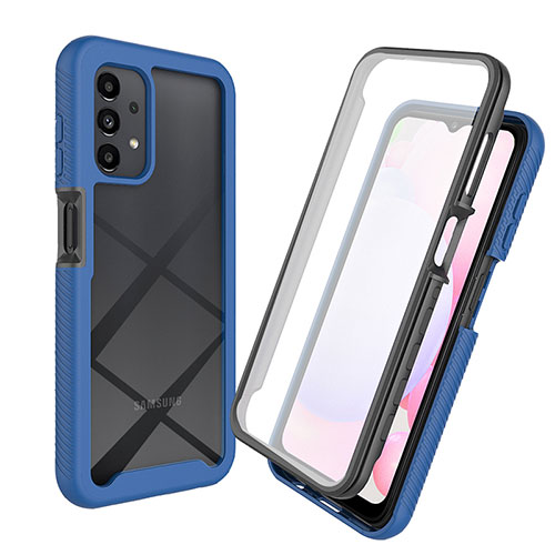 Silicone Transparent Frame Case Cover 360 Degrees ZJ3 for Samsung Galaxy A13 4G Blue