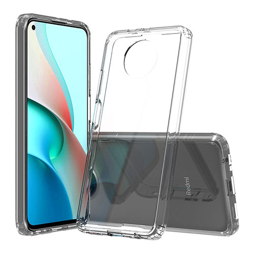 Silicone Transparent Frame Case Cover 360 Degrees ZJ5 for Xiaomi Redmi Note 9T 5G Clear
