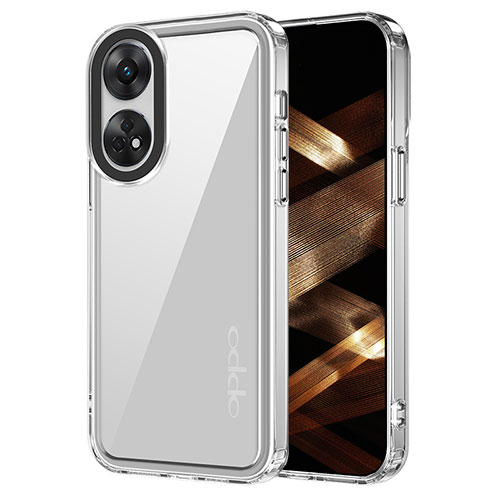 Silicone Transparent Frame Case Cover AC1 for Oppo Reno8 T 4G Clear