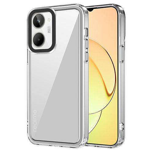 Silicone Transparent Frame Case Cover AC1 for Realme 10 4G Clear