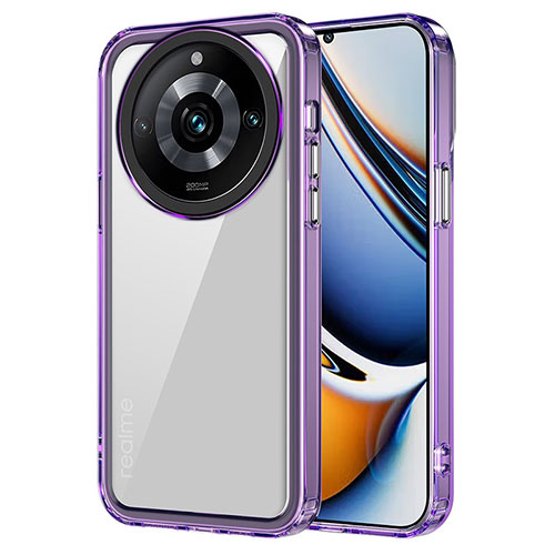 Silicone Transparent Frame Case Cover AC1 for Realme Narzo 60 Pro 5G Clove Purple