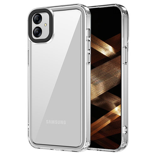 Silicone Transparent Frame Case Cover AC1 for Samsung Galaxy A04E Clear