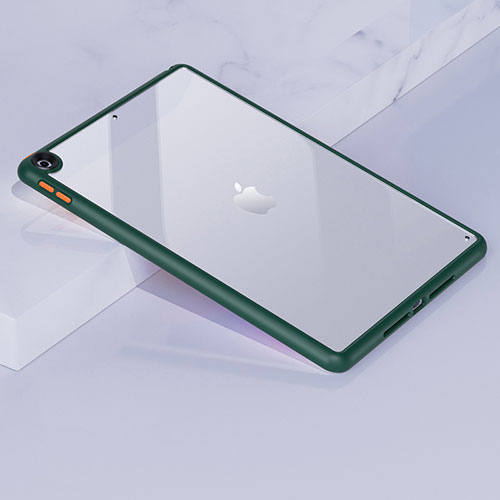 Silicone Transparent Frame Case Cover for Apple iPad 10.2 (2021) Green