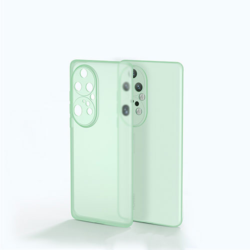 Silicone Transparent Frame Case Cover for Huawei P50e Green