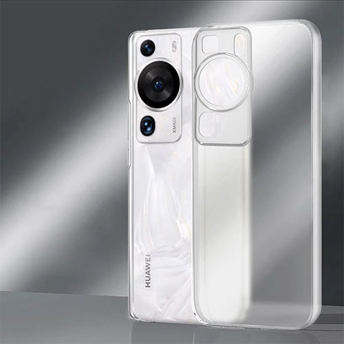 Silicone Transparent Frame Case Cover for Huawei P60 Clear