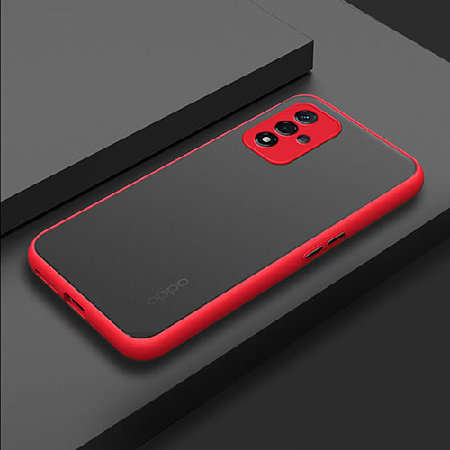 Silicone Transparent Frame Case Cover for Oppo A93s 5G Red