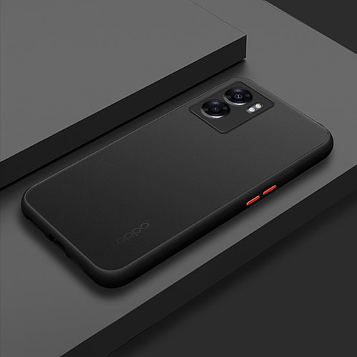 Silicone Transparent Frame Case Cover for Oppo K10 5G India Black