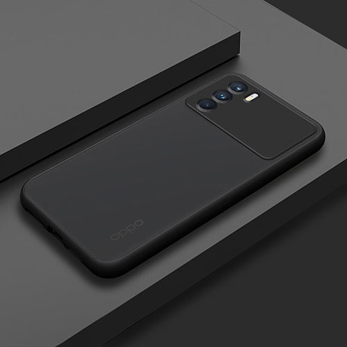 Silicone Transparent Frame Case Cover for Oppo K9 5G Black