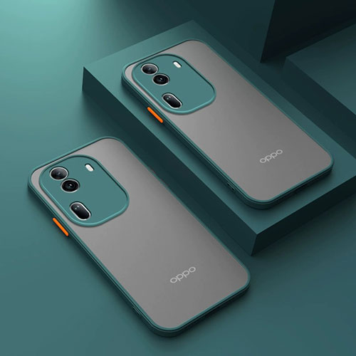 Silicone Transparent Frame Case Cover for Oppo Reno11 Pro 5G Green