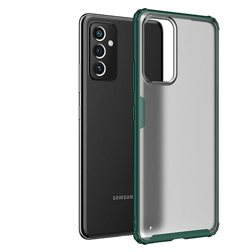 Silicone Transparent Frame Case Cover for Samsung Galaxy A24 4G Green