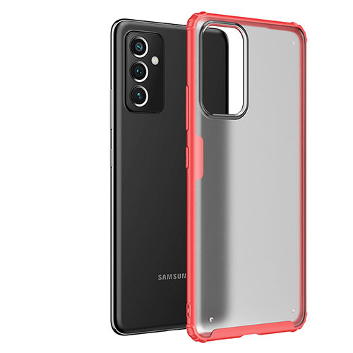 Silicone Transparent Frame Case Cover for Samsung Galaxy F54 5G Red