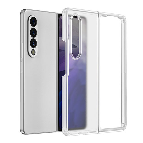 Silicone Transparent Frame Case Cover for Samsung Galaxy Z Fold3 5G Clear