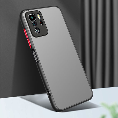 Silicone Transparent Frame Case Cover for Xiaomi Redmi Note 10 Pro 5G Black