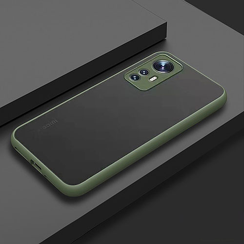 Silicone Transparent Frame Case Cover for Xiaomi Redmi Note 12S Matcha Green