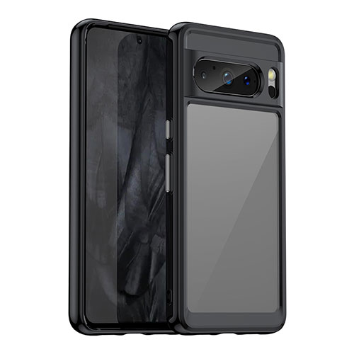 Silicone Transparent Frame Case Cover J01S for Google Pixel 8 Pro 5G Black