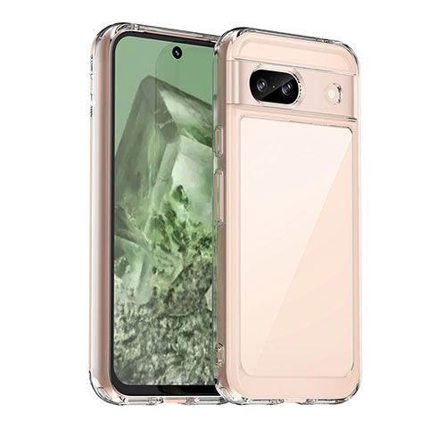 Silicone Transparent Frame Case Cover J01S for Google Pixel 8a 5G Clear