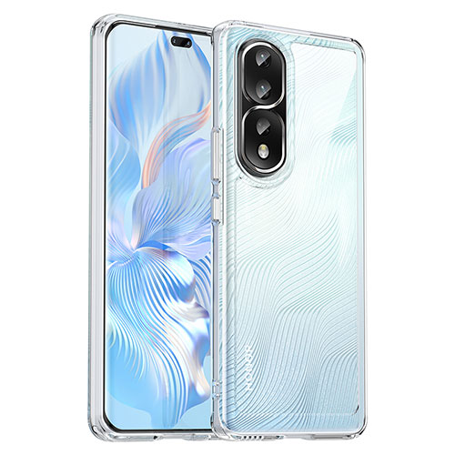 Silicone Transparent Frame Case Cover J01S for Huawei Honor 80 Pro 5G Clear