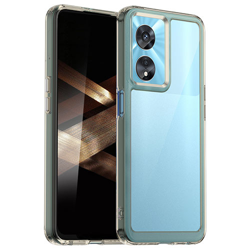 Silicone Transparent Frame Case Cover J01S for Huawei Honor X5 Plus Gray