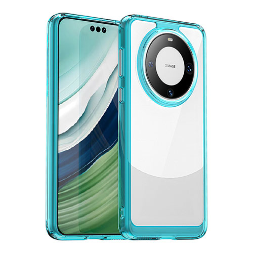 Silicone Transparent Frame Case Cover J01S for Huawei Mate 60 Pro+ Plus Blue