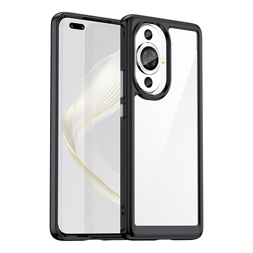 Silicone Transparent Frame Case Cover J01S for Huawei Nova 11 Ultra Black