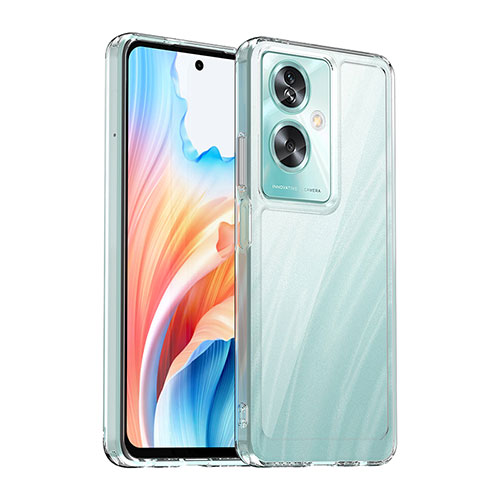 Silicone Transparent Frame Case Cover J01S for Oppo A2 5G Clear