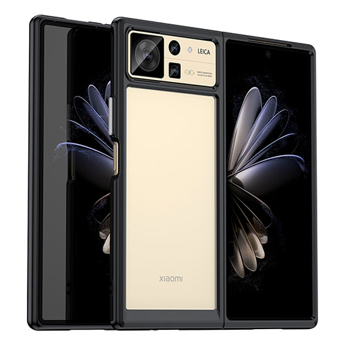 Silicone Transparent Frame Case Cover J01S for Xiaomi Mix Fold 2 5G Black