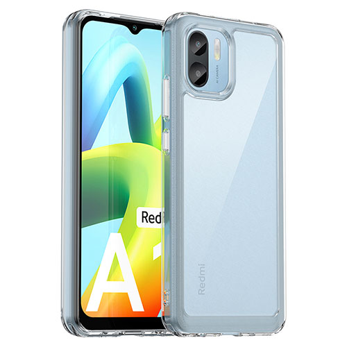 Silicone Transparent Frame Case Cover J01S for Xiaomi Redmi A2 Clear