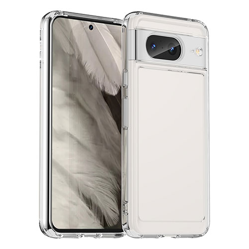 Silicone Transparent Frame Case Cover J02S for Google Pixel 8 5G Clear