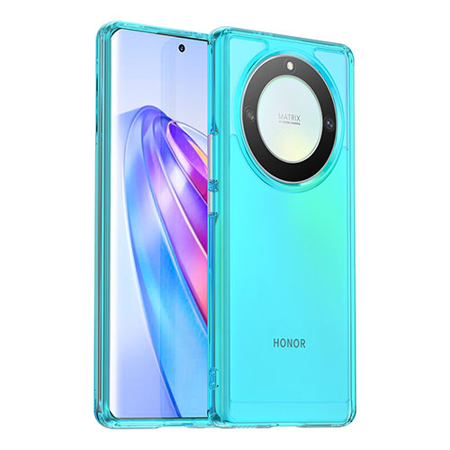 Silicone Transparent Frame Case Cover J02S for Huawei Honor Magic5 Lite 5G Blue